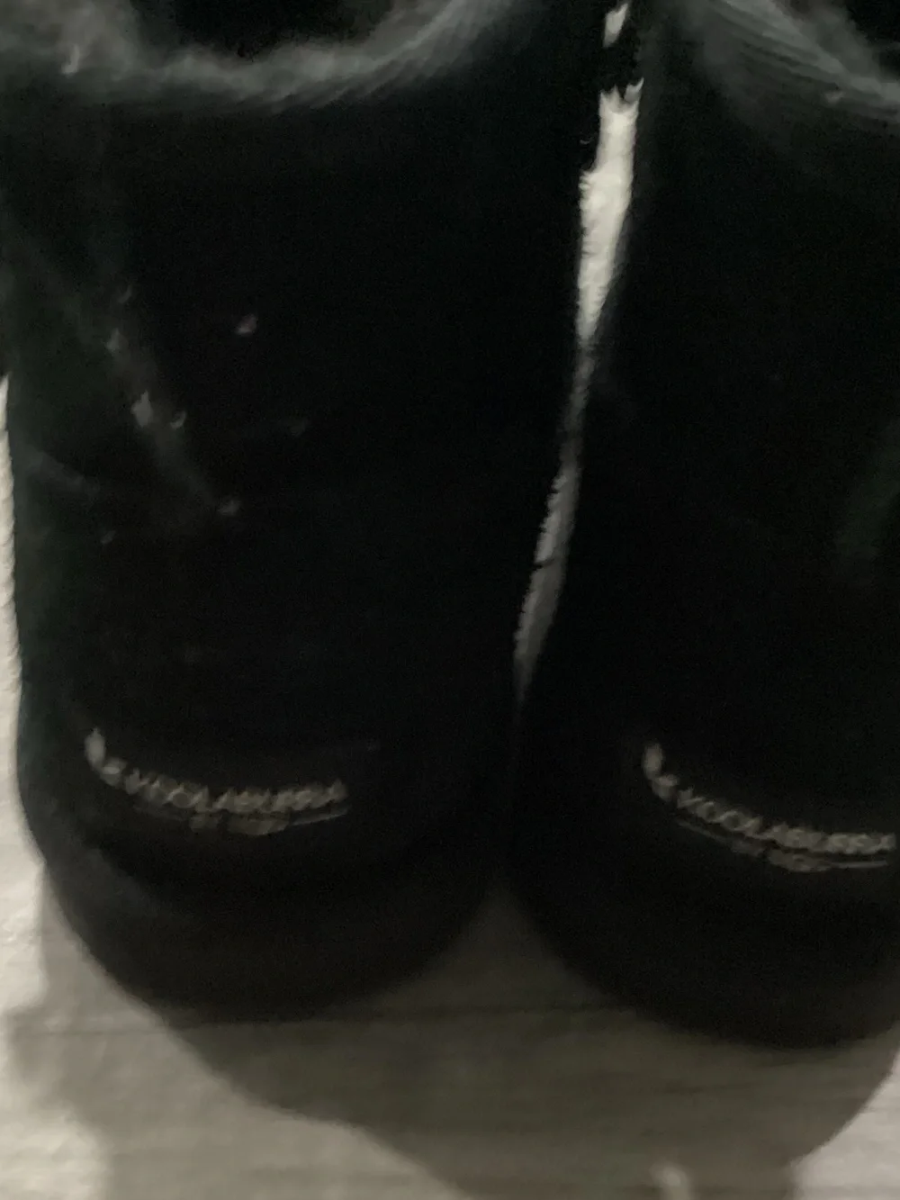 Koolaburra Black Plush-Lined Kids Zip Ankle Boots